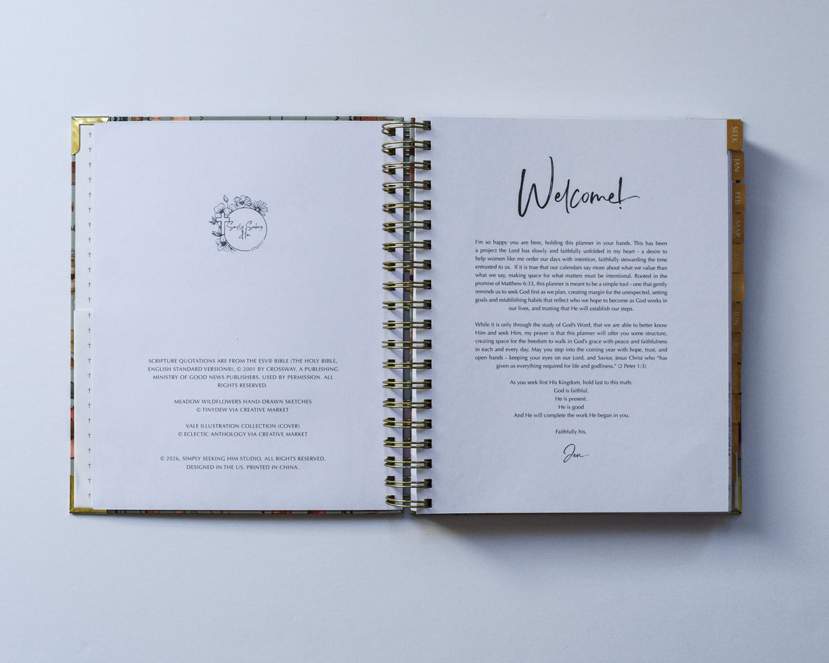 2027 Simply Seeking Him Planner